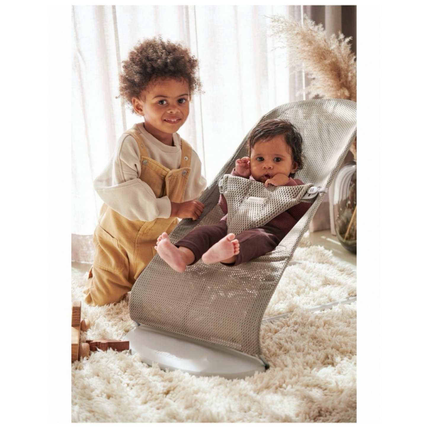 BABYBJÖRN gultukas BLISS Mesh, grey beige, 006102