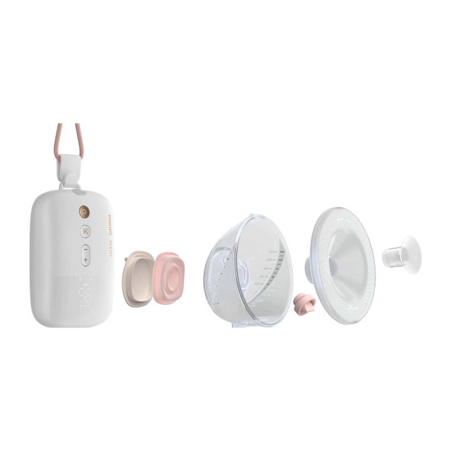 Philips Avent Hands-free, baltas - Dvigubas elektrinis pientraukis