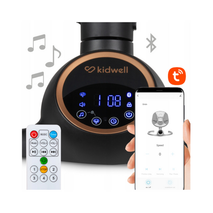 Elektrinis kūdikio gultukas KIDWELL REVE 2in1 (smėlio/aukso)