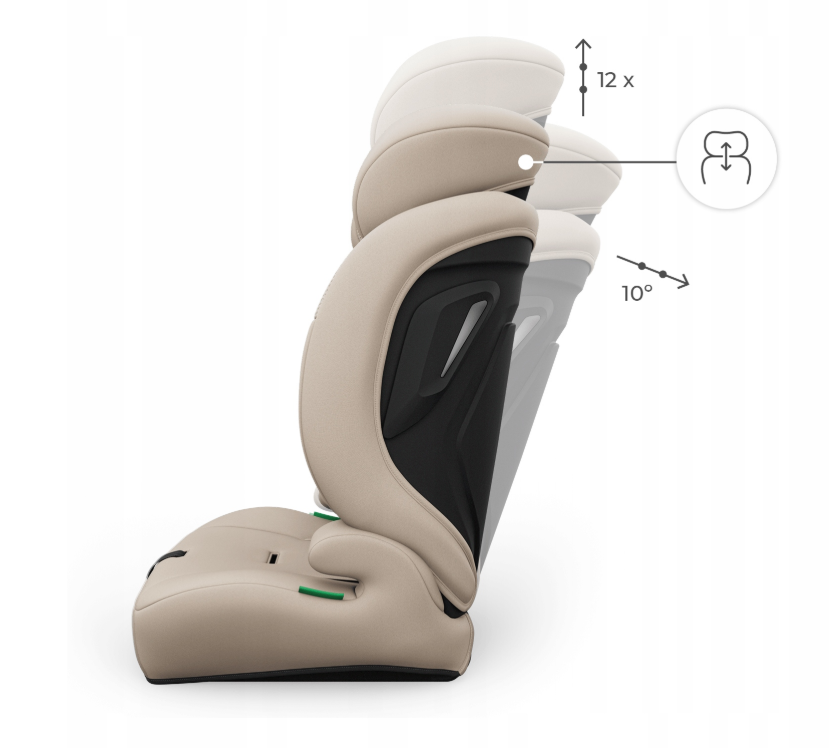 KINDERKRAFT Automobilinė kėdutė COMFORT UP 2 PLUS i-Size smėlinė