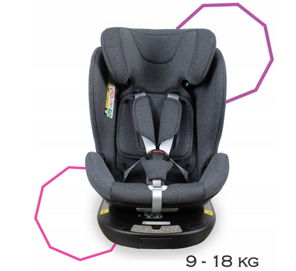 START BABY NANO Automobilinė kėdutė 40-150 cm i-Size R129, ISOFIX, 360°, atraminė koja