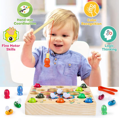 Montessori magnetinis žvejybos žaidimas vaikams nuo 2 metų