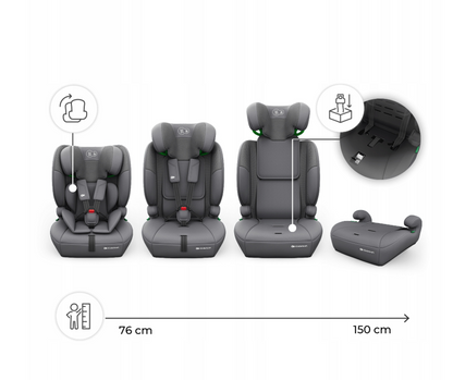 KINDERKRAFT Automobilinė kėdutė COMFORT UP 2 PLUS i-Size pilka