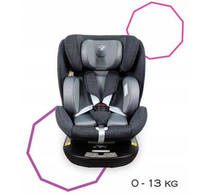 START BABY NANO Automobilinė kėdutė 40-150 cm i-Size R129, ISOFIX, 360°, atraminė koja