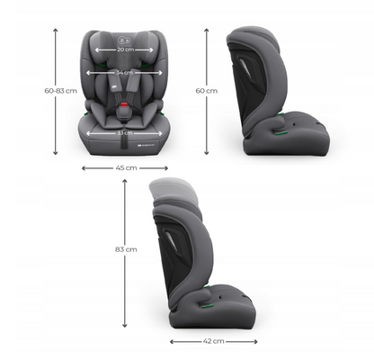 KINDERKRAFT Automobilinė kėdutė COMFORT UP 2 PLUS i-Size pilka
