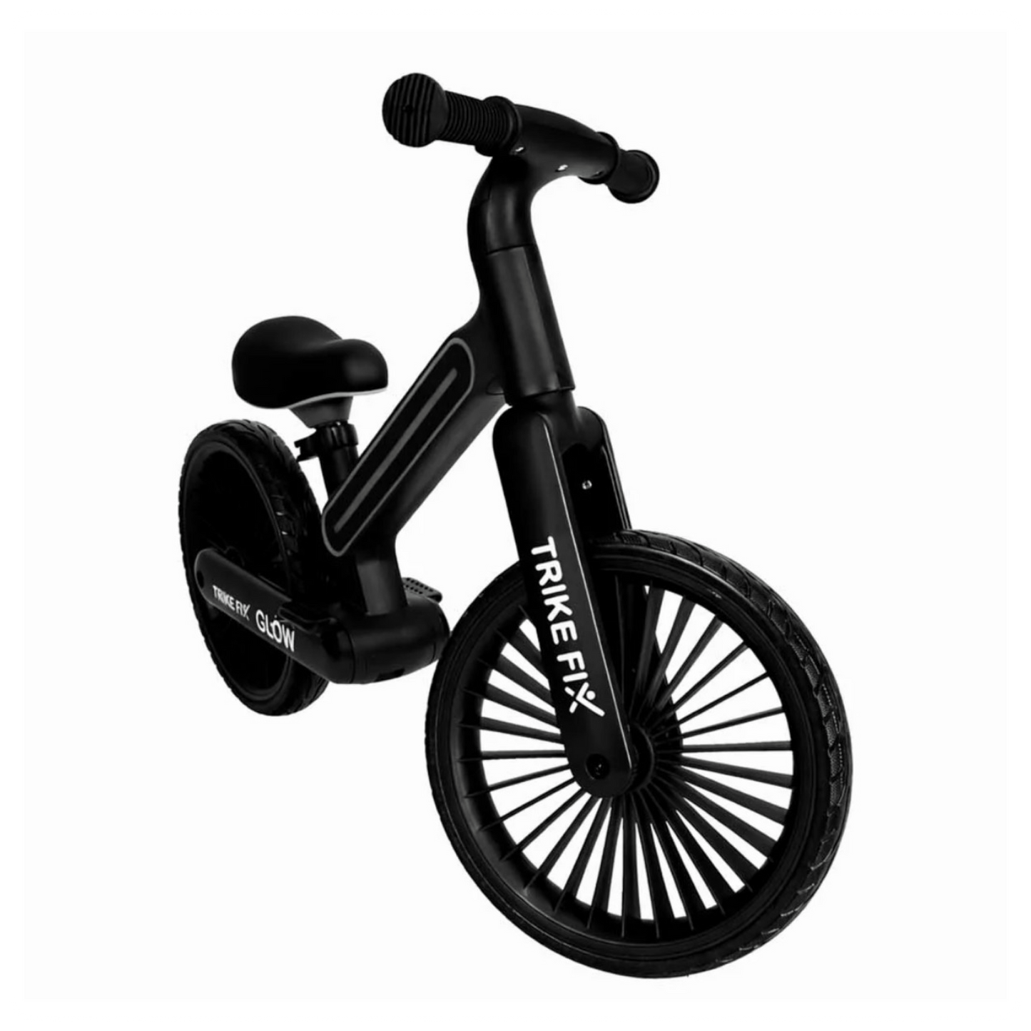 Balansinis dviratukas Trike Fix Glow su LED apšvietimu, juodas