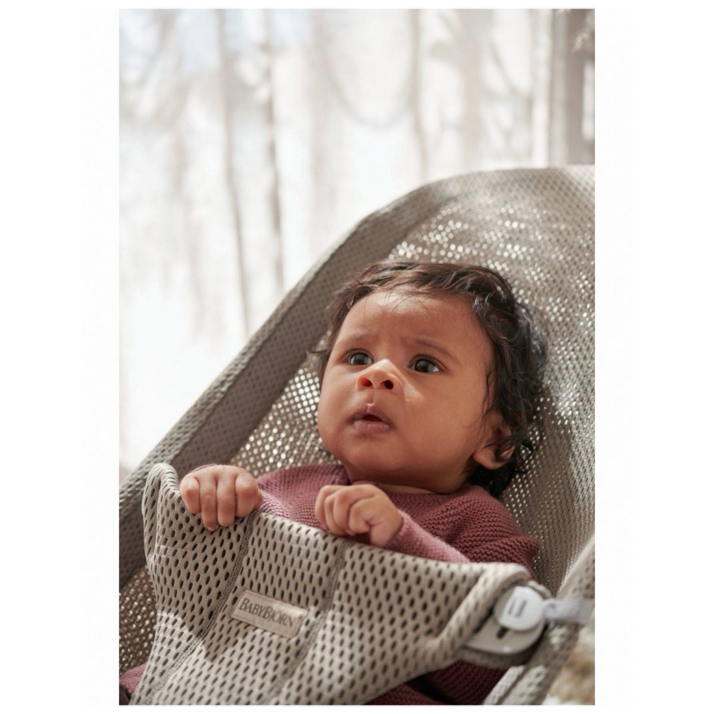 BABYBJÖRN gultukas BLISS Mesh, grey beige, 006102
