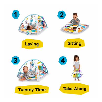 Baby Einstein lavinamasis kilimėlis Kickin’ Tunes 4in1