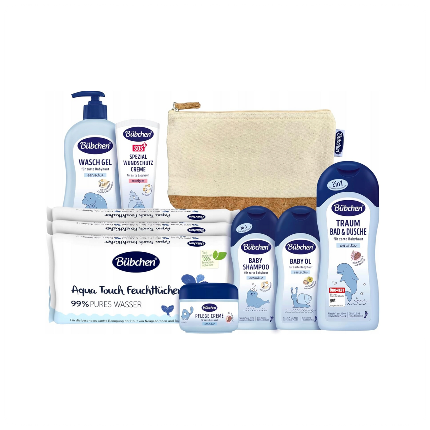 Bübchen naujagimio priežiūros rinkinys - Gentle Care (7 dalių)