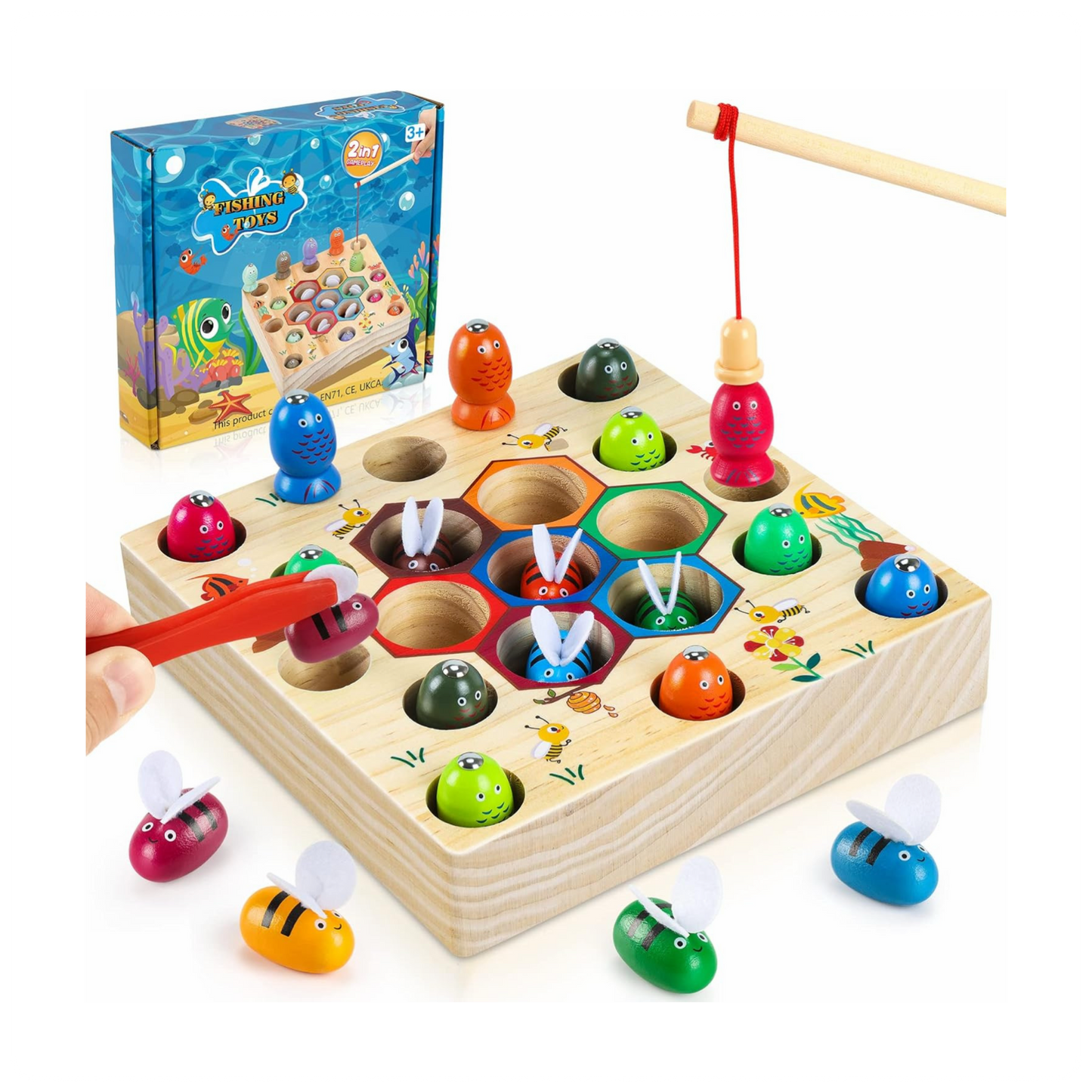 Montessori magnetinis žvejybos žaidimas vaikams nuo 2 metų